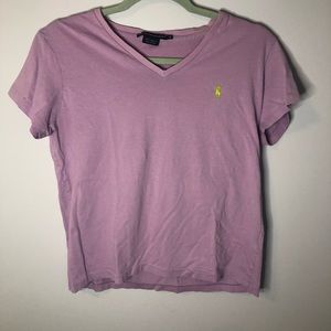 light purple size medium v neck tee Ralph Lauren